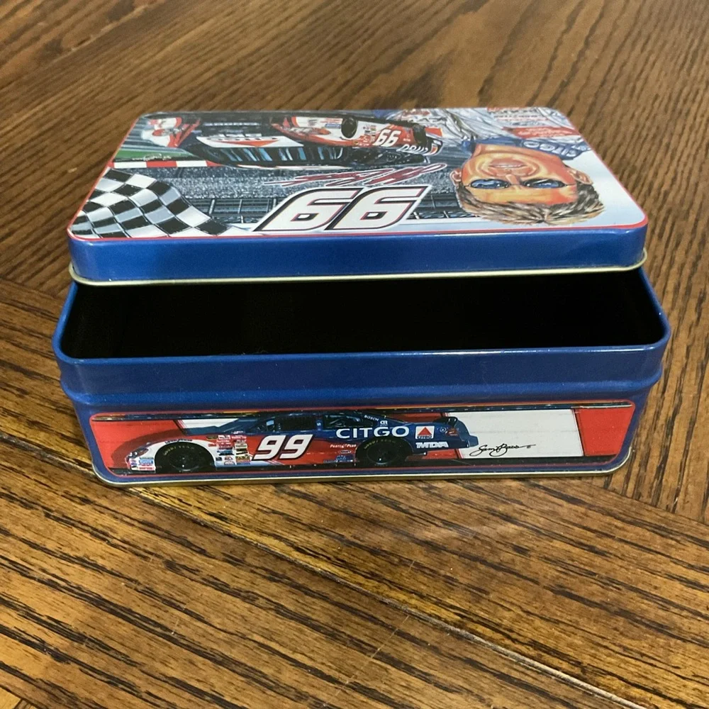 Blue Racing Car Toy Set with Tin Box Viper GTSR & Darda Racing Porsche 27
